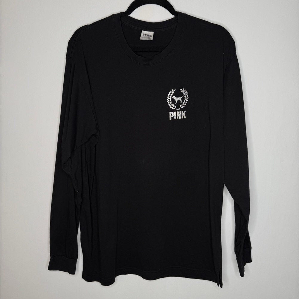 PINK Victoria's Secret Black Long Sleeve Tee